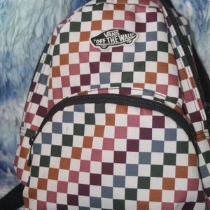 Checked vans mini backpack